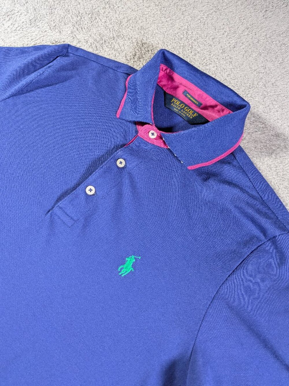 Ralph Lauren Polo Golf Performance Pima Polo Shirt M Purple Pink